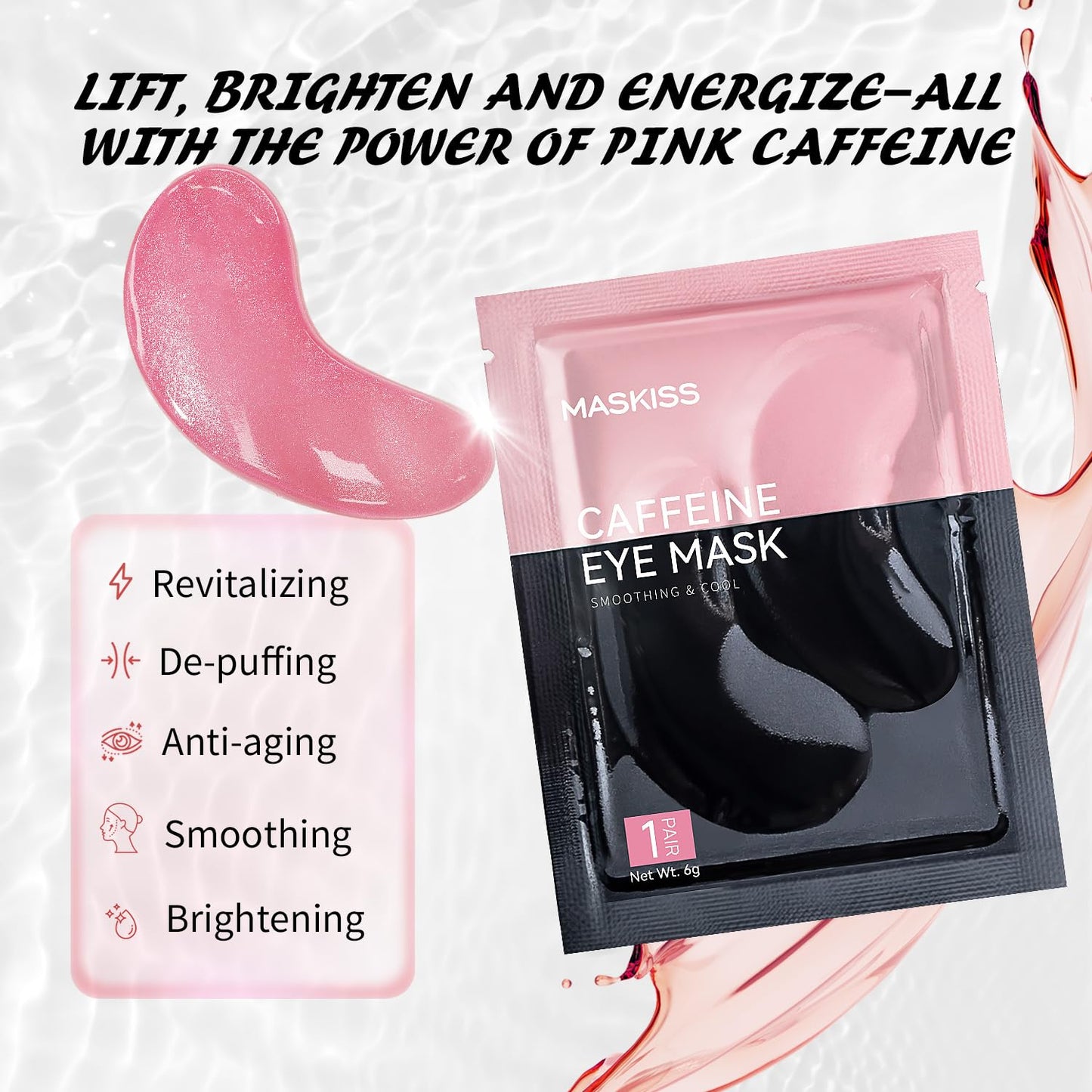 Caffeine Eye Mask – Pink Glow Care